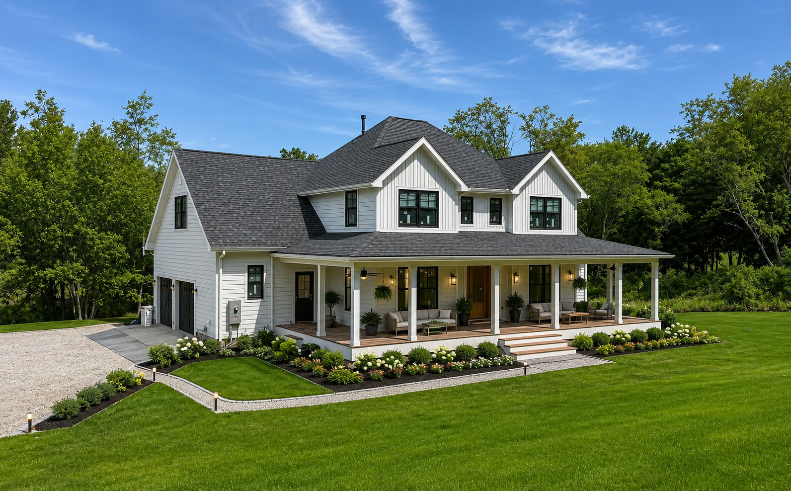 Outdoor view across the grounds and surrounding landscape